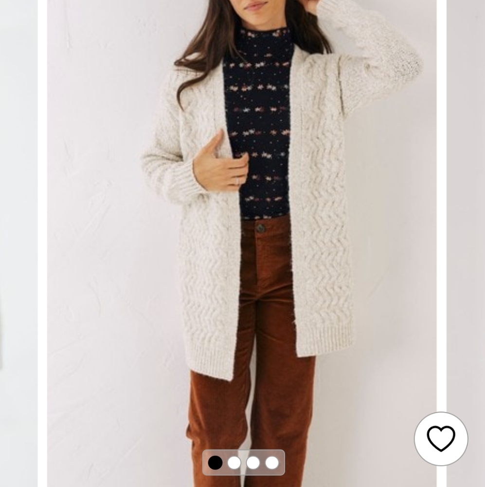 Knit long line cardigan